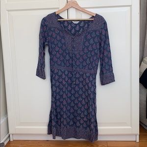 Blue printed dress